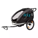 Hamax Traveller Kinderanhänger inkl. Fahrraddeichsel und Buggyrad black/grey