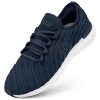 GIESSWEIN Eco Sneaker Herren - Atmungsaktive Walkingschuhe, Männer Freizeitschuhe mit Merino Fußbett, Leichte & Bequeme Mesh Stoffschuhe, Schlupfschuhe, Komfortable Fitnessschuhe - 45 EU