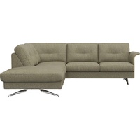 FLEXLUX Ecksofa Glow, super bequem durch hochwertigem Sitzaufbau mit Federkern, L-Form, Modernes skandinavisches Design grün
