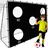 TRIZAND Fußballtor mit Torwand Weiß/Schwarz 21268
