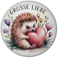 Speecheese Niedlicher Igel mit Herz Große Liebe Souvenir Magnet