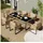 stilvora Garten Essgruppe Mit 1 Tisch Und 6 Sesseln, Hohe Rückenlehne Und Abnehmbare Kissenbezüge, Rattan Und Stoff, Braun