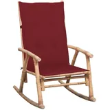 vidaXL Schaukelstuhl mit Kissen 1 St. rot