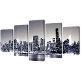 vidaXL Bilder Dekoration Set monochrome New York 100 x 50 cm