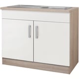 KOCHSTATION Spülenschrank »KS-Toronto, Breite 100 cm«, gelb