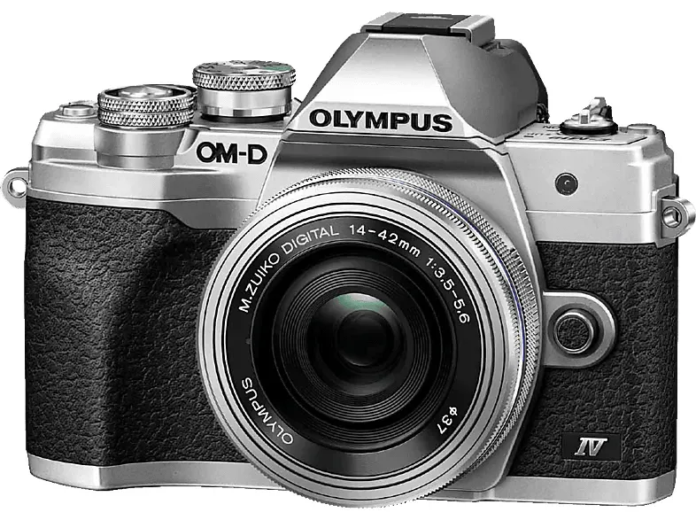 OLYMPUS OM-D E-M10 Mark IV Pancake Kit, 14-42mm F3.5-5.6, kompakte Selfie Systemkamera, 7,6 cm Display Touchscreen, WLAN