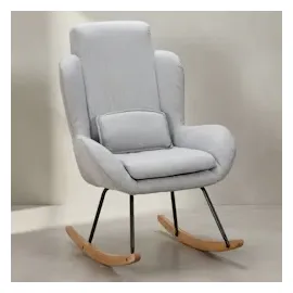 KADIMA DESIGN Schaukelstuhl CAPRI Design Relaxsessel 75 x 110 x 88,5 cm, in Grau / Gr.: onesize