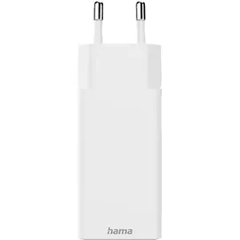 Hama USB-C PD, 1x USB-A Mini-Ladegerät, 65W, Weiß