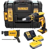 DeWalt DCF 620 H2T Akku Trockenbauschrauber 18 V 30 Nm Brushless + 2x Powerstack Akku 5,0 Ah + TSTAK