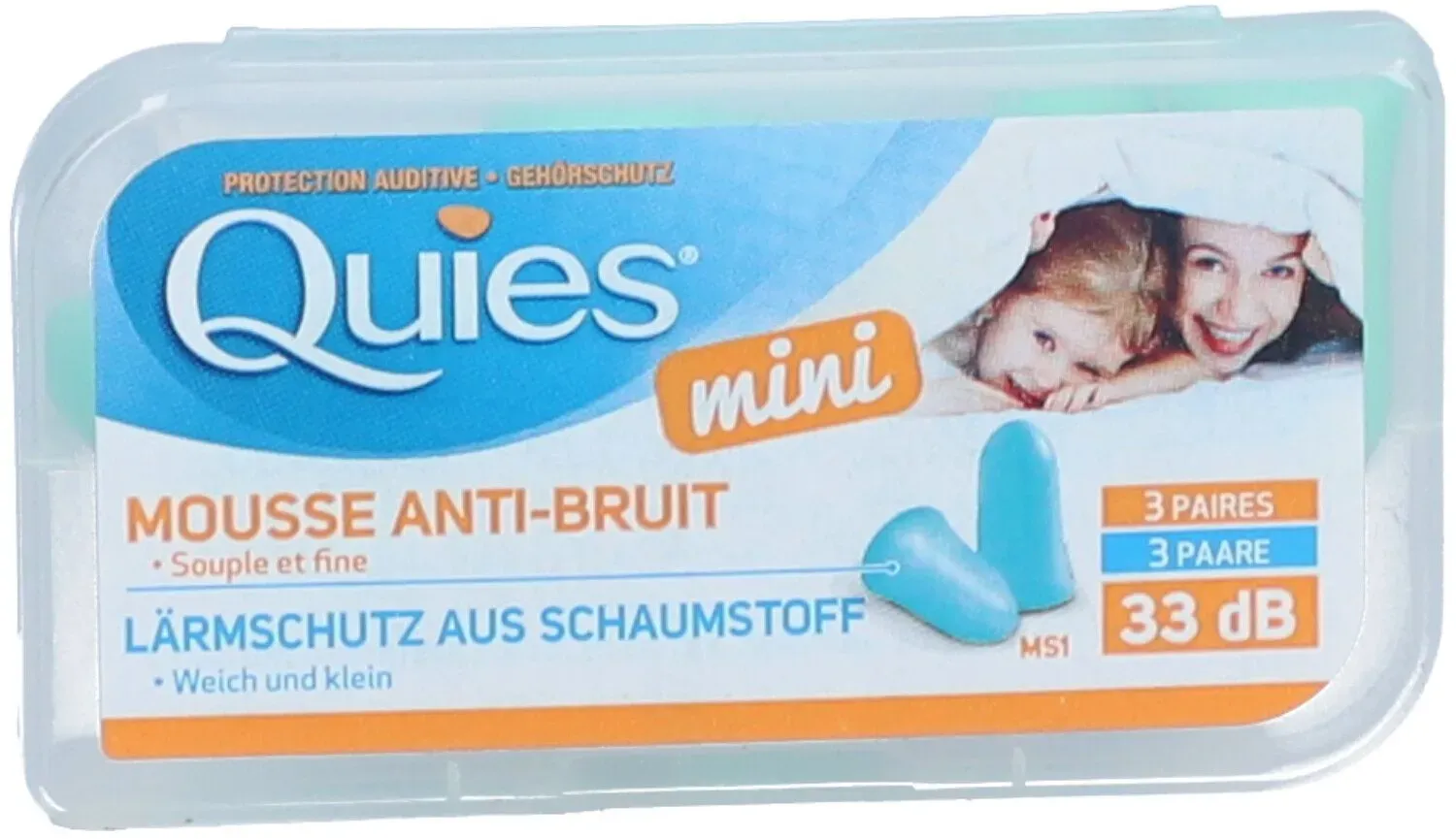 Quies Lärmschutz aus Schaumstoff Mini 6 Stk