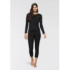 Thermounterhemd POLARINO, Damen, Gr. 46, schwarz, Feinripp, Obermaterial: 100% Polyester, unifarben, normal, Rundhals, Unterhemden Langarmshirt, "Skiwäsche Set", Skiunterwäsche