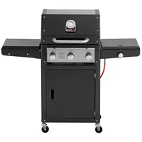 GrandHall Xenon 3 Gasgrill Schwarz BBQ Grillstation