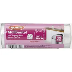 RUBIN Müllbeutel 25,0 l transparent