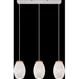 rl live your light Bidar 1-flg. 28W 60 cm Metall Weiß matt, Holz naturbelassen