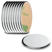 ECENCE Neodym Klebe-Magnete selbstklebend Magnet Scheibe stark rund klein 22x1mm