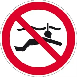 Schild Schnorcheln verboten ISO 20712-1, Alu, Ø 400 mm