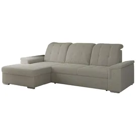 mks möbel ECKSOFA MADRITO L - Hellgrau Boucle - Links