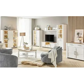 Möbel Kraft Highboard ¦ weiß ¦ Maße (cm): B: 151 H: 160 T: 42