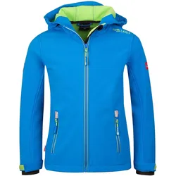 Kinder Softshelljacke Trollfjord Wasserabweisend Mittelblau/Grün Gr. 140 - 10 Jahre