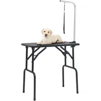 vidaXL Verstellbarer Trimmtisch für Hunde Schwarz