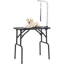 vidaXL Verstellbarer Trimmtisch für Hunde Schwarz
