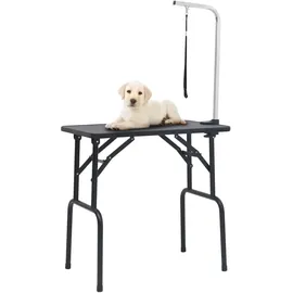 vidaXL Verstellbarer Trimmtisch für Hunde Schwarz