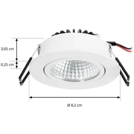 ARCCHIO LED-Downlight Zarik, weiß, 4.000K - weiß