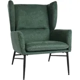 MCW Lounge-Sessel MCW-L62 Textil 73 x 96 x 82 cm Grün mit Rollen