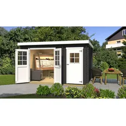 WEKA Gartenhaus »254«, Holz, BxT: 394 x 246 cm (Außenmaße inkl. Dachüberstand) - braun