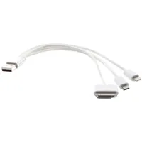 ELMAG Kabeladapter USB 5V-2.0A mit 3 verschiedenen Steckern