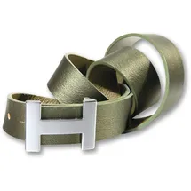 Silbergift Koppelgürtel Leder grün 85