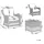 Beliani Gartensessel Ribolla Baumwolle 66 x 78 x 70 cm Cremeweiß mit Hocker
