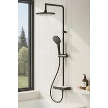 Primaster Duschsystem mit Thermostat Prag new schwarz matt