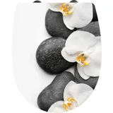 CORNAT WC-Sitz "Orchidee" mit Absenkautomatik - Bequeme Montage von oben / Toilettensitz / Klodeckel / KSDSC100