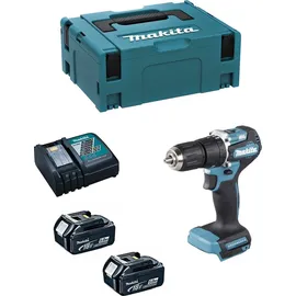 Makita DHP487RTJ inkl. 2 x 5,0 Ah + Schnellladegerät + Makpac