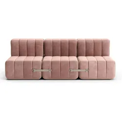 Curt Modulsofa mit Lehne Barcelona Rosa