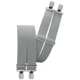 Harrys-Collection Herren günstiger Hosenträger mit vielen Motiven und Farben, Farben:grau - Einheitsgröße