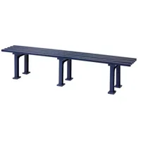 Proregal Gartenbank Kuba | 4-Sitzer | Blau Kunststoff 200x42x37