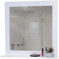 MCW Wandspiegel MCW-F75, Badezimmer Badspiegel Spiegel, Ablagefläche Landhaus 58x59x12cm