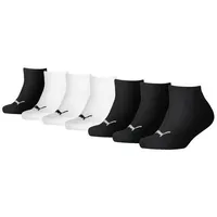 Puma KIDS INVISIBLE Unisex Socken Sneaker für Mädchen und Jungen 7 Paar, Farbe:White/Black, Socken & Strümpfe:31-34 - 31-34
