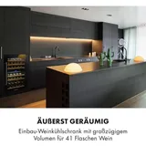 Klarstein - Weinkühlschrank 2 Zonen, 132L Getränkekühlschrank, Kleiner Einbau-Weinschrank Schmal, Wein-Kühlschrank mit Glastür, Outdoor