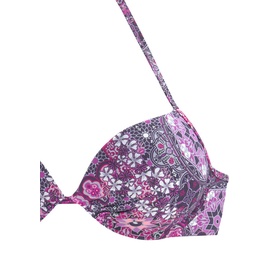 Buffalo Push-Up-Bikini-Top Damen aubergine-bedruckt, Gr.38 Cup B,