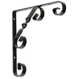 Regalhalter 150x150mm Regalträger Regalwinkel Wandkonsole Ornament Schwarz
