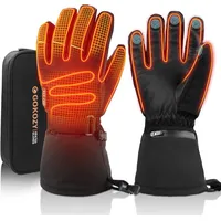 Gokozy Beheizbare Handschuhe für Herren Damen, Motorrad-Handschuhe & Skihandschuhe - 3 Heizstufen, Handwärmer für Wintersport & Wandern, Weihnachts- und Thanksgiving-Geschenk