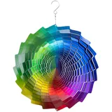 Invento Kinetic Art 110260 - Kinetic Art: Metal Hanging Wind Spinner, Metall Windspiel 30x38cm, 3D Rainbow Fountain