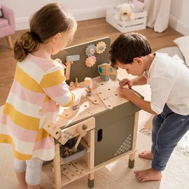 Howa Werkbank für Kinder aus Holz mit 47 tlg. Zubehör Kinderwerkbank 4905