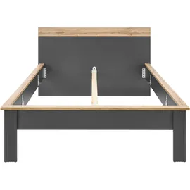 Home Affaire Einzelbett HOME AFFAIRE "WESTMINSTER Bett im Landhausstil, Doppelbett, Bettgestell", grau (grau dunkel, grau dunkel, eiche wotan dekor), B:157cm H:94cm L:210cm, Betten, in verschiedenen Farben verfügbar, Liegefläche 90/140/180x200 cm