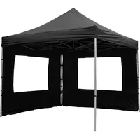 VCM VCM, Faltpavillon PROFI schwarz Polyester-Mischgewebe B/H/L: ca. 300x220x300