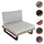 Mendler HWC-H54 Lounge-Sessel 59 x 59 x 108 cm hellbraun