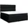 vidaXL Boxspringbett mit Matratze Schwarz 180x200 cm Stoff